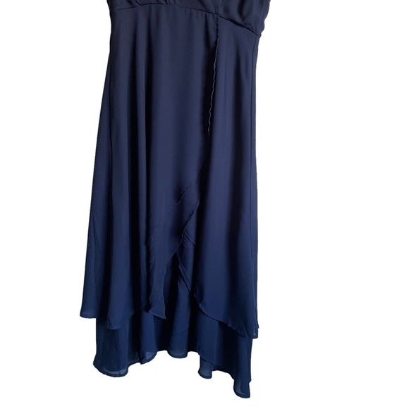 Dee Elly Faux Wrap Tulip Waterfall Dress Style #DA 6536-AAH - Picture 3 of 9